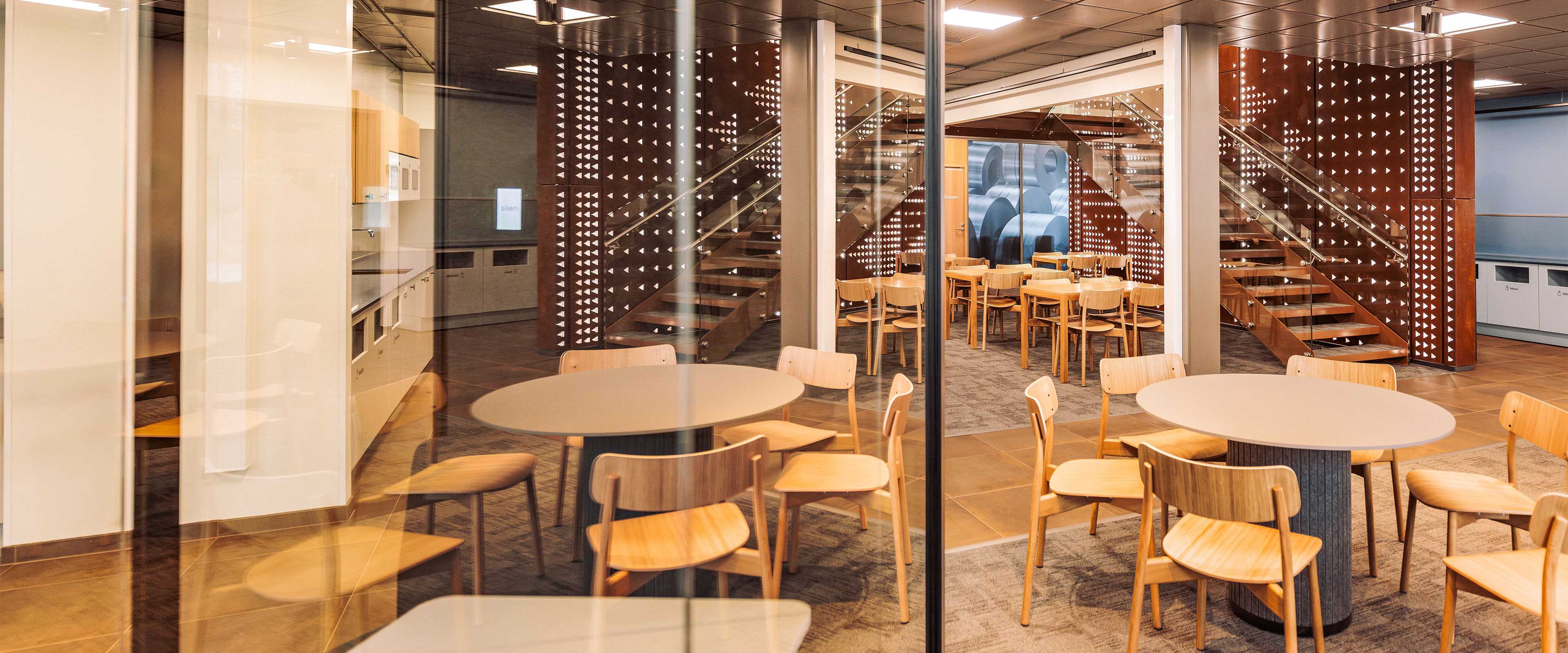 Lounge area in the premises of SSAB Raahe